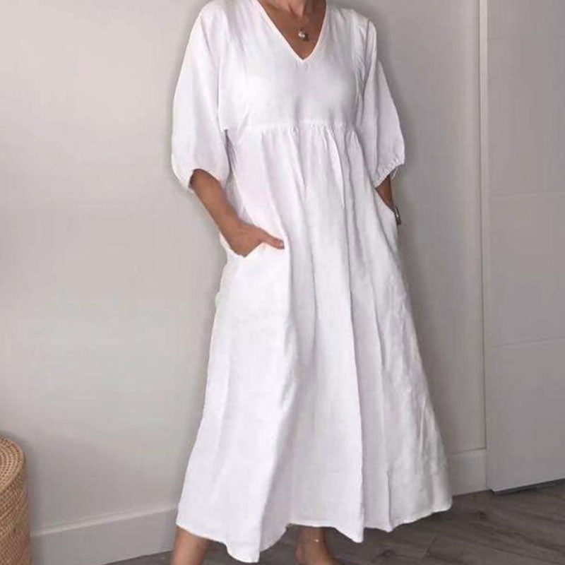 🎀Damska sukienka casualowa z dekoltem w szpic