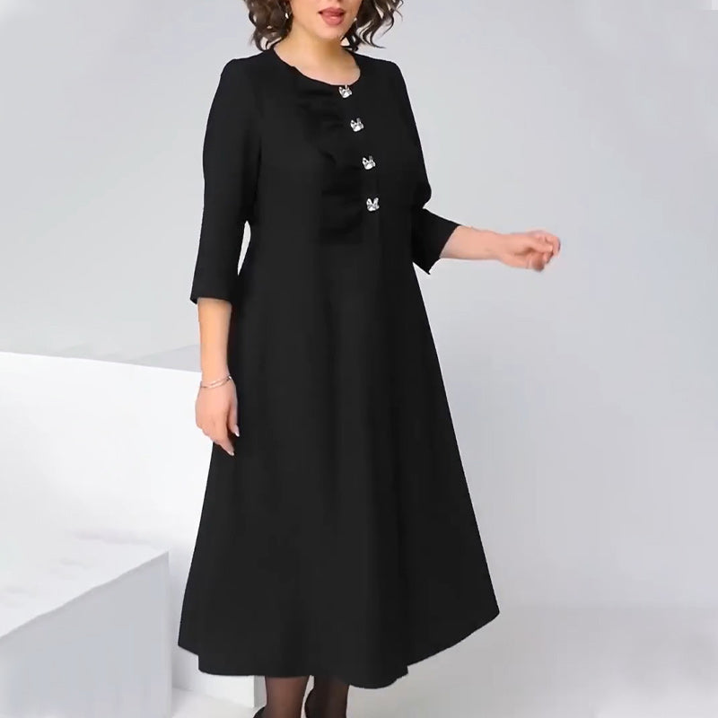 💕【S-4XL】 Czarna elegancka sukienka