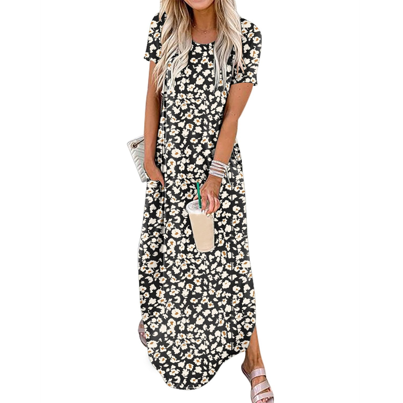 【S-2XL】Wygodna luźna sukienka w jednolitym kolorze🌸