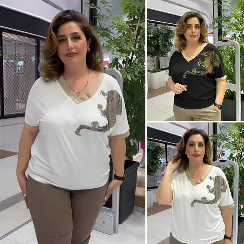 💞Elegancki damski top z nadrukiem