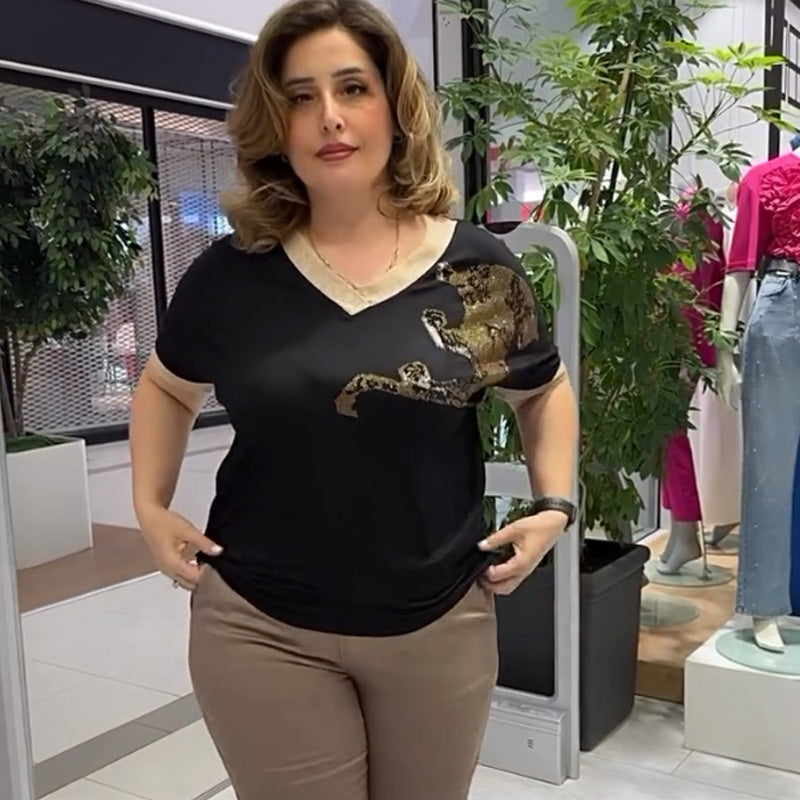 💞Elegancki damski top z nadrukiem