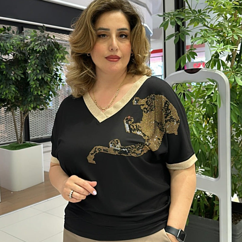 💞Elegancki damski top z nadrukiem