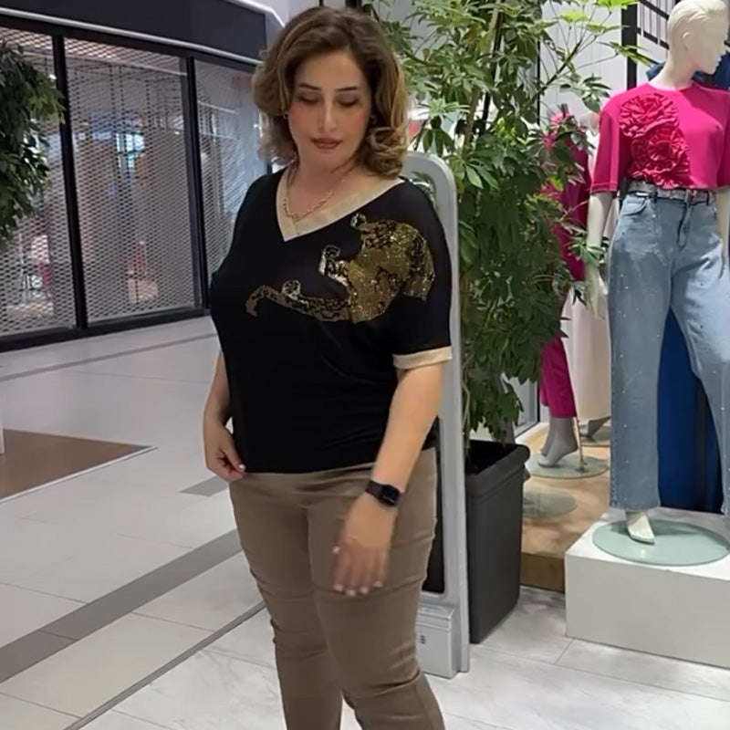💞Elegancki damski top z nadrukiem