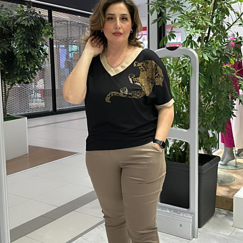 💞Elegancki damski top z nadrukiem