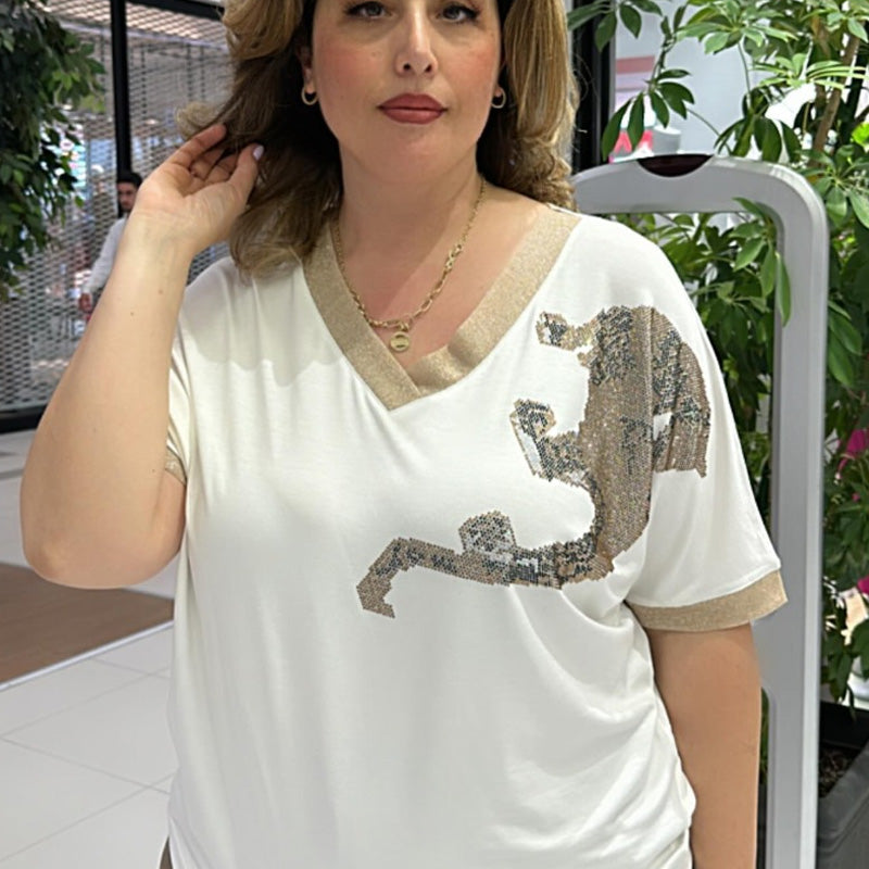 💞Elegancki damski top z nadrukiem