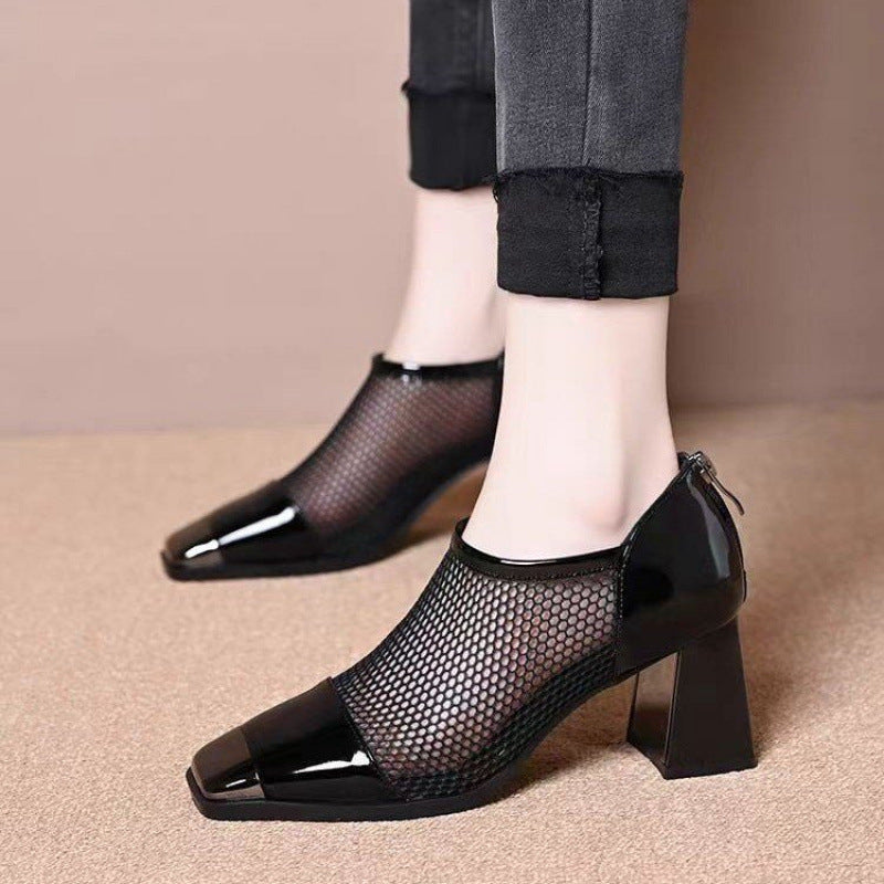 👠Chunky damskie buty na obcasie w stylu siatkowym