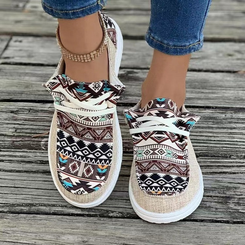 👟【36-43】Damskie casualowe trampki z etnicznym wzorem