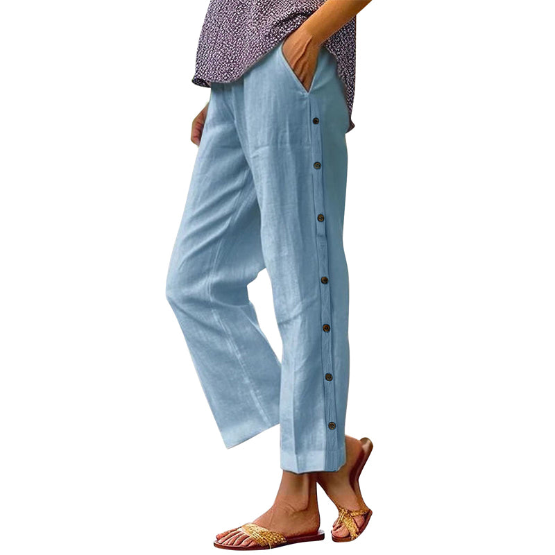 👖Luźne spodnie w jednolitym kolorze