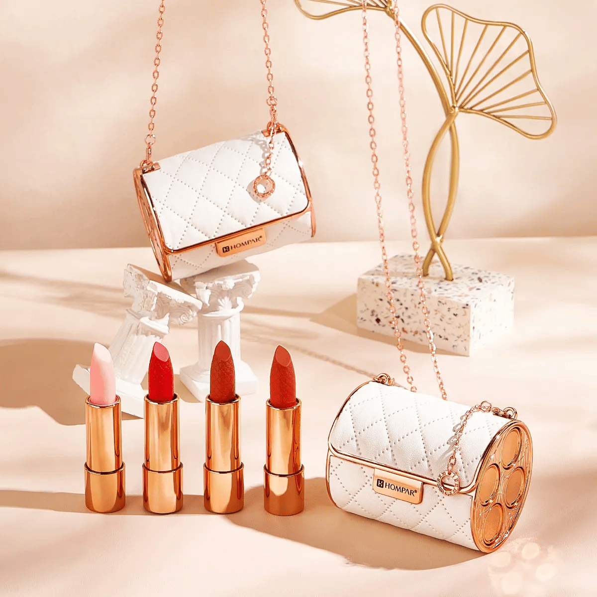 ?Zestaw pomadek Velvet Matte z etui Glamour Chain