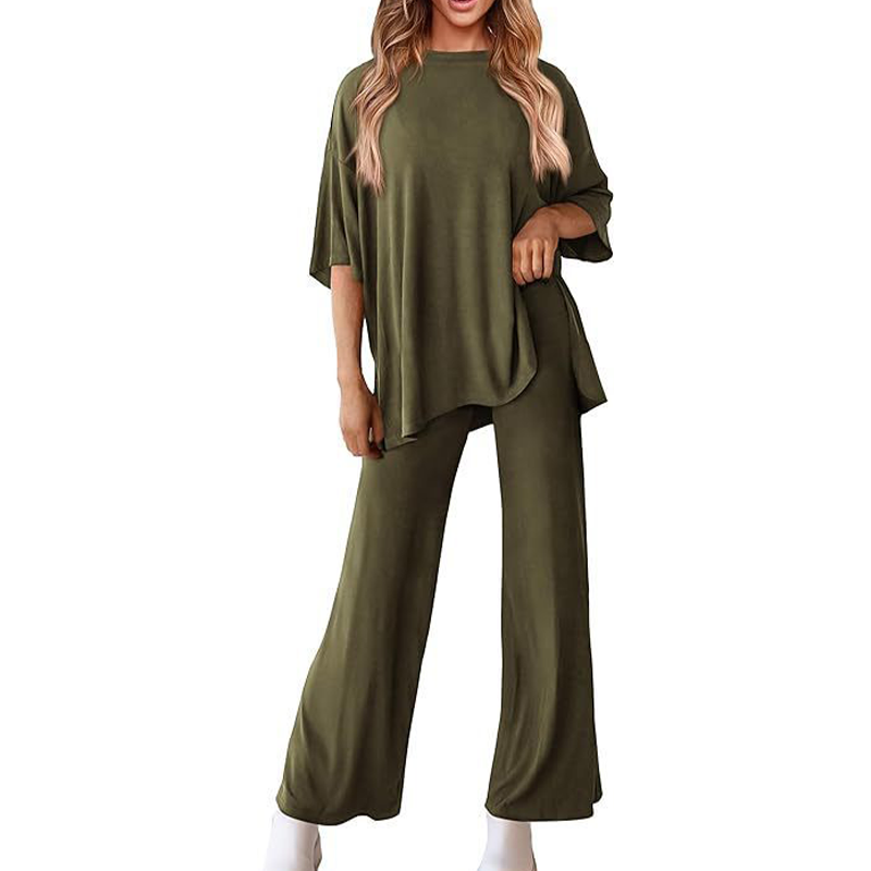 💖 Damski casualowy zestaw top i spodnie
