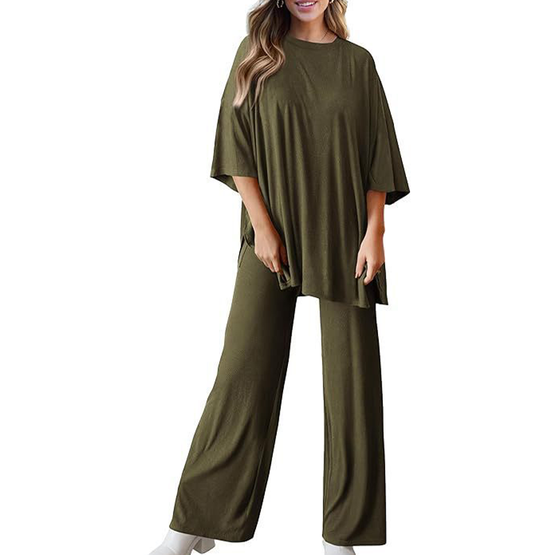 💖 Damski casualowy zestaw top i spodnie