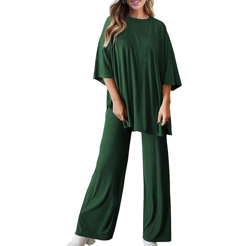 💖 Damski casualowy zestaw top i spodnie