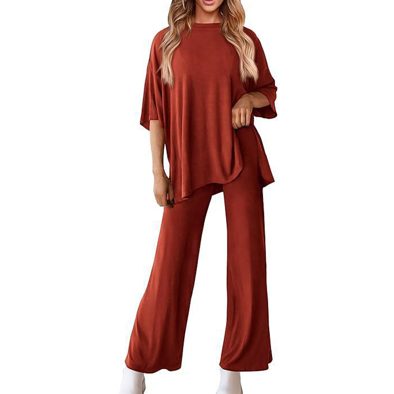 💖 Damski casualowy zestaw top i spodnie