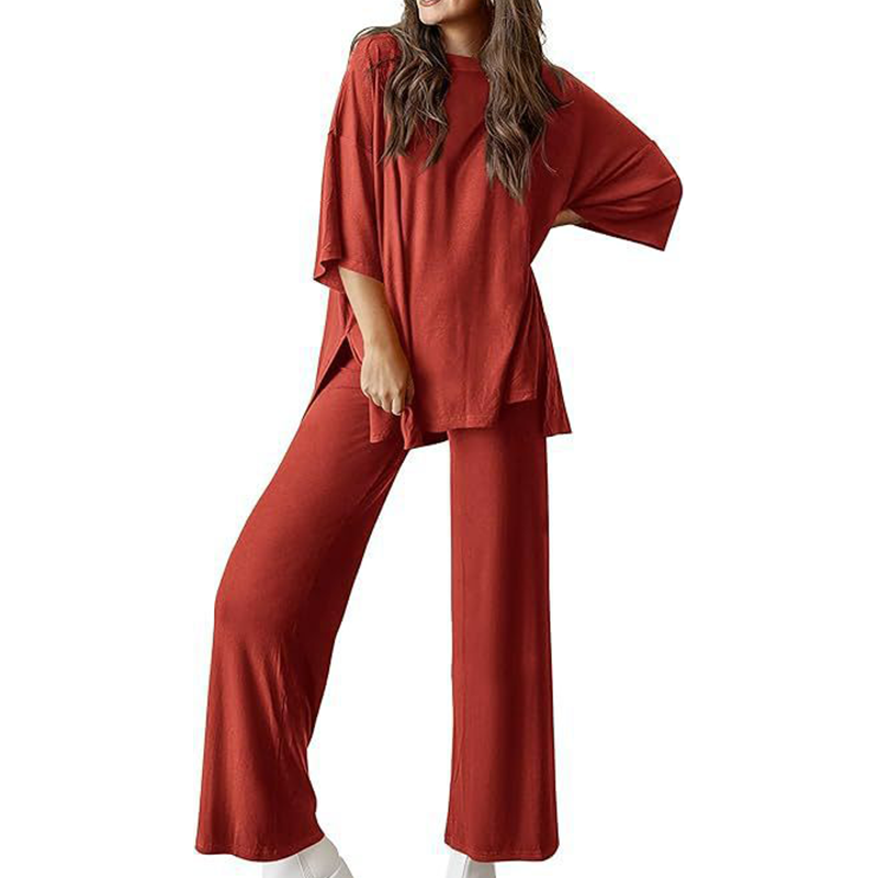 💖 Damski casualowy zestaw top i spodnie
