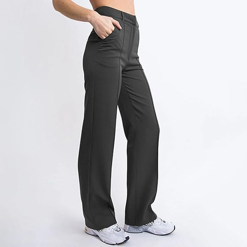 🔥👖 Damskie spodnie robocze z wysokim stanem i prostymi nogawkami