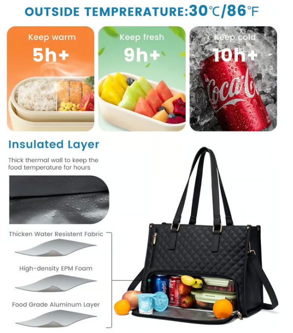 ✨ Damska torba na zakupy Bento 3 w 1 🎁 Prezentowany pasujący portfel