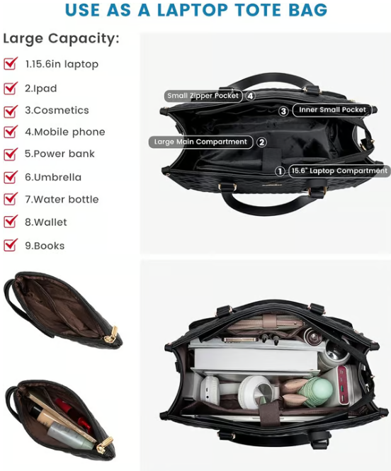 ✨ Damska torba na zakupy Bento 3 w 1 🎁 Prezentowany pasujący portfel