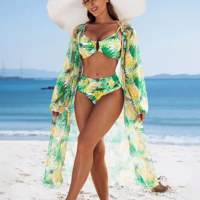 👙Damski 3-częściowy zestaw bikini (z tuniką)