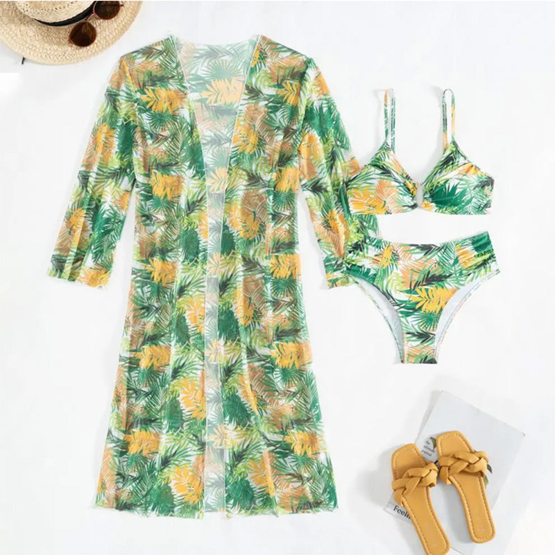 👙Damski 3-częściowy zestaw bikini (z tuniką)