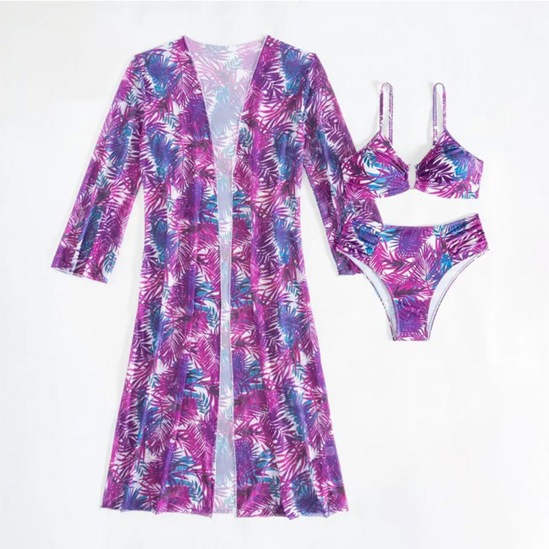 👙Damski 3-częściowy zestaw bikini (z tuniką)