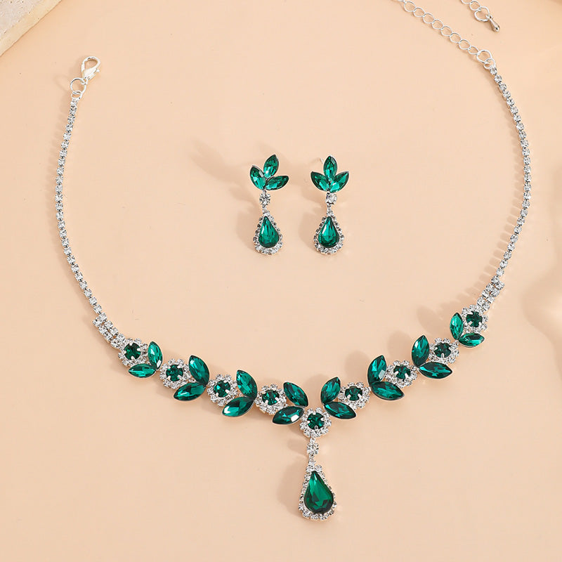 💎Elegancki naszyjnik i kolczyki Petal Drops, zestaw 2 sztuk💕