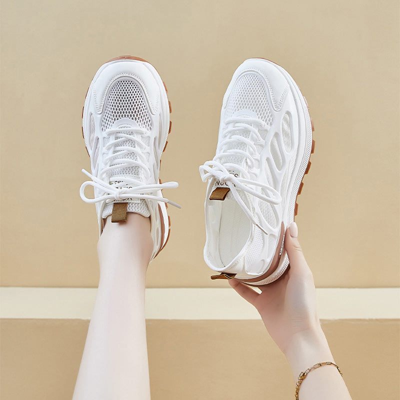 👟✨Damskie modne sneakersy z siateczką i sznurowaniem✨