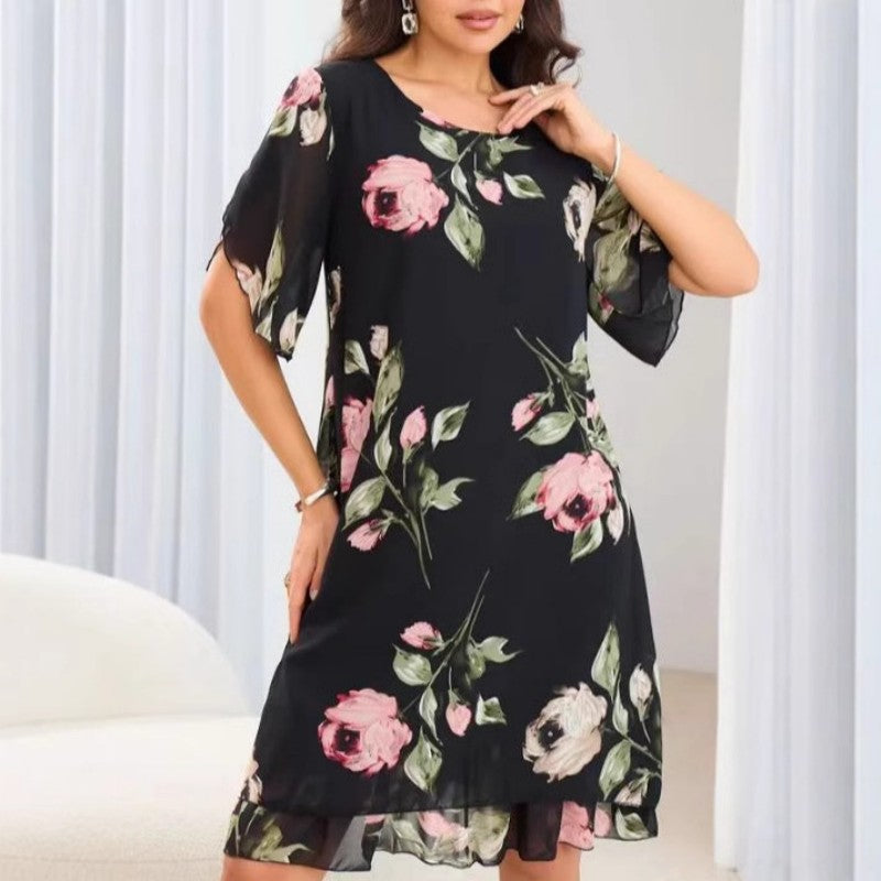 🌺Damska sukienka z nadrukiem w kwiaty