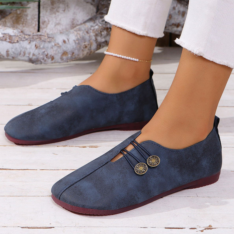 Nowe płaskie buty damskie z miękkiej skóry