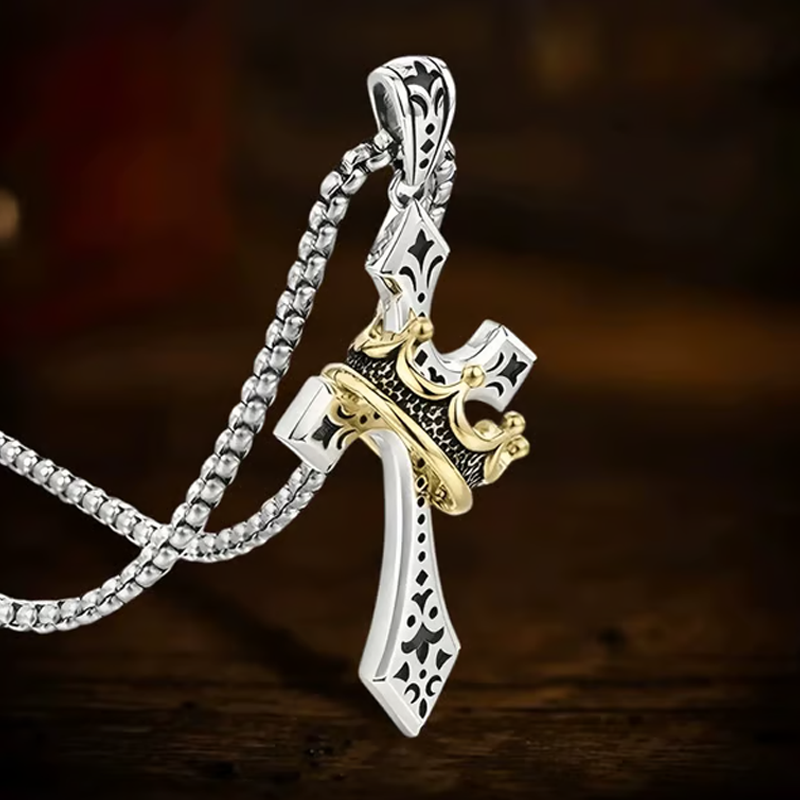 📿Naszyjnik z krzyżem w stylu vintage
