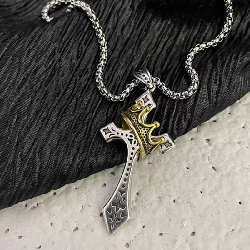 📿Naszyjnik z krzyżem w stylu vintage