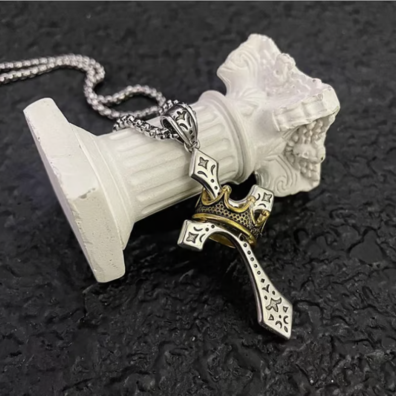 📿Naszyjnik z krzyżem w stylu vintage