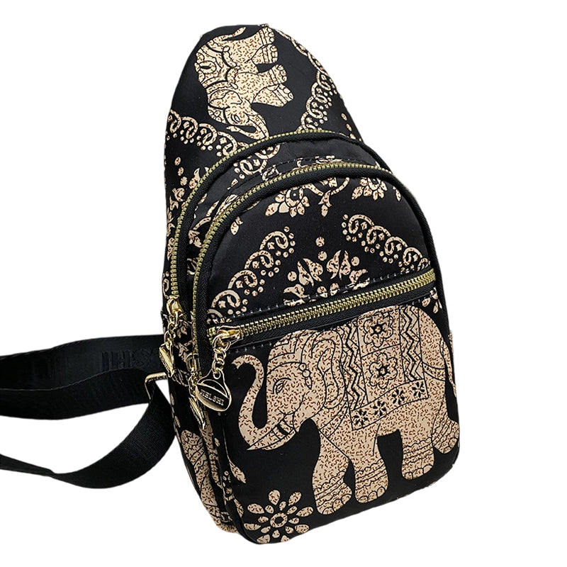 Torba crossbody z nadrukiem słonia w stylu boho