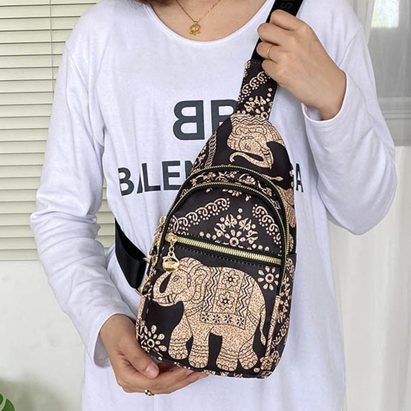 Torba crossbody z nadrukiem słonia w stylu boho