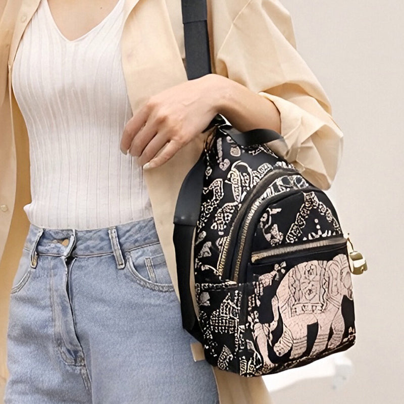 Torba crossbody z nadrukiem słonia w stylu boho