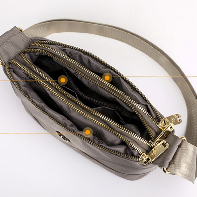 Minimalistyczna nylonowa torba na ramię i crossbody o dużej pojemności