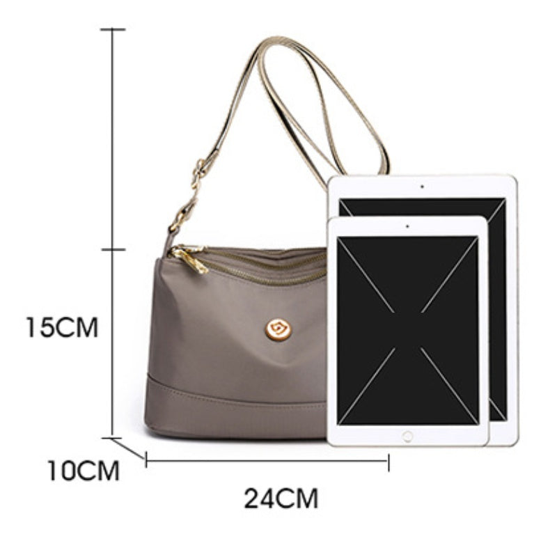 Minimalistyczna nylonowa torba na ramię i crossbody o dużej pojemności