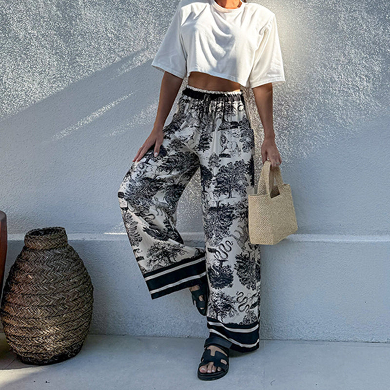 Letnie spodnie damskie Boho Palazzo