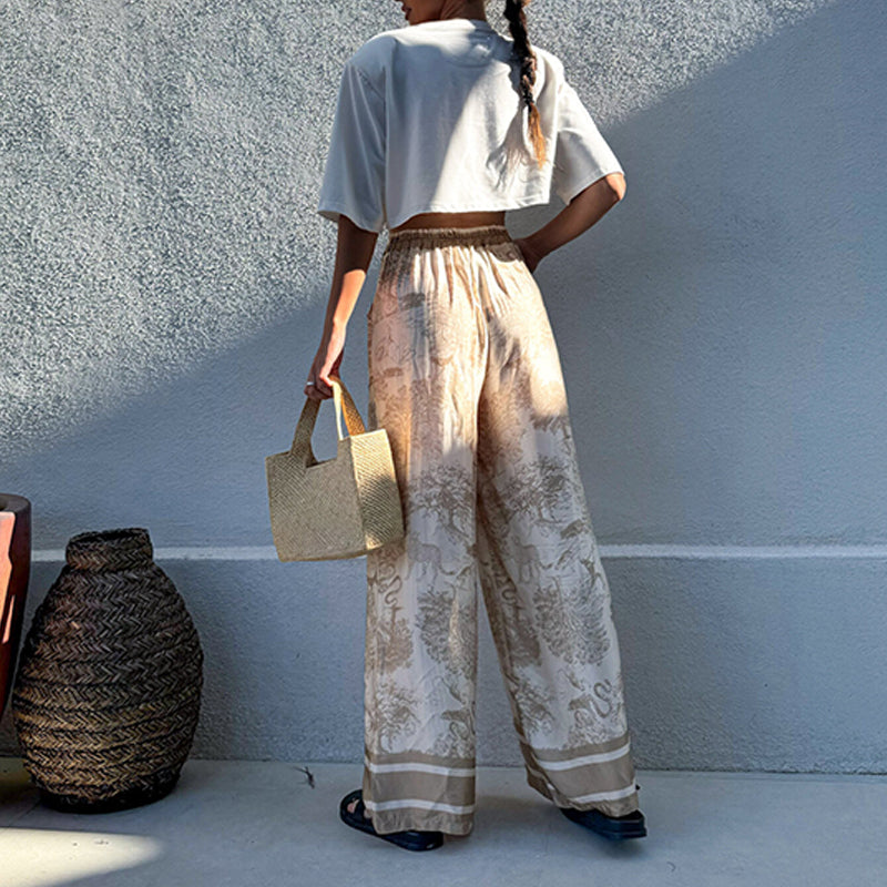 Letnie spodnie damskie Boho Palazzo
