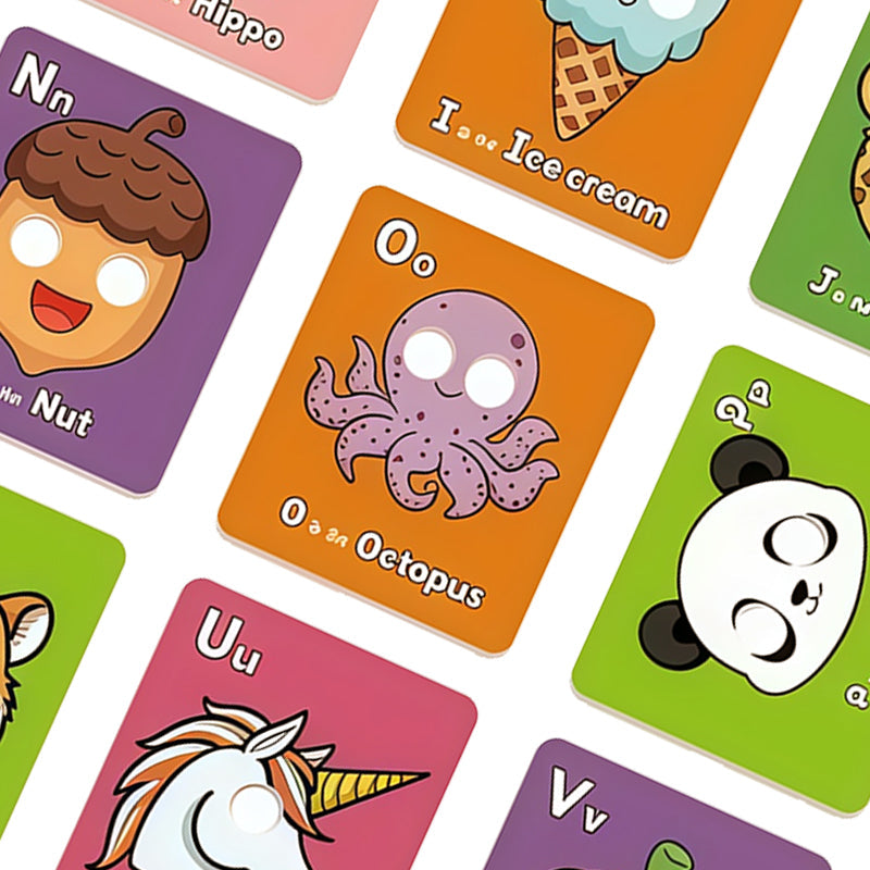 26 sztuk zabawy ABC uczenia się karty maskowe