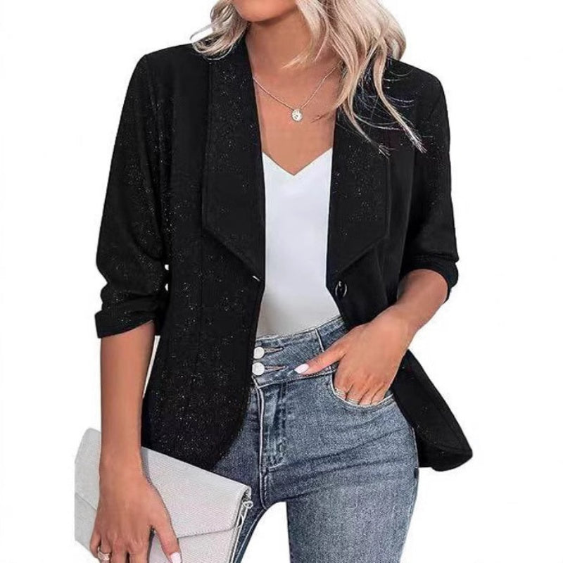 Elegancka marynarka z klapami z solidnym wycięciem