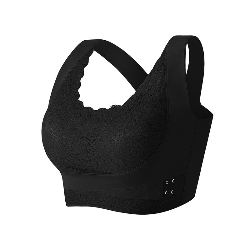 💁♀️Model 2025 Comfort Bra with Cross Front Staromodny koronkowy biustonosz z bocznymi zapięciami 🔥
