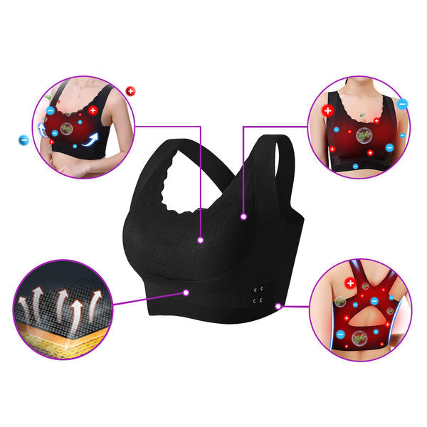 💁♀️Model 2025 Comfort Bra with Cross Front Staromodny koronkowy biustonosz z bocznymi zapięciami 🔥