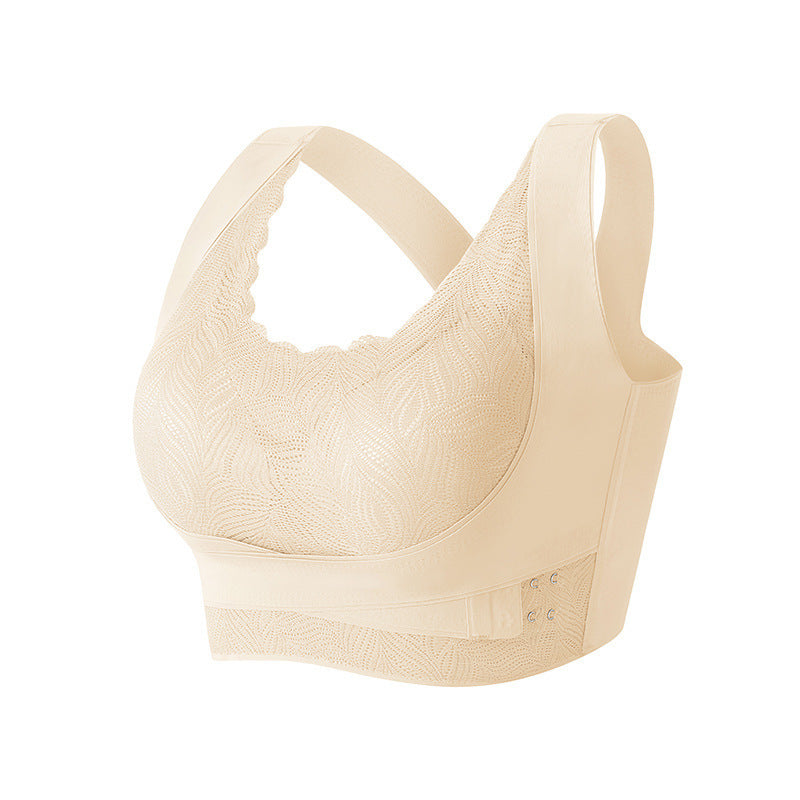 💁♀️Model 2025 Comfort Bra with Cross Front Staromodny koronkowy biustonosz z bocznymi zapięciami 🔥