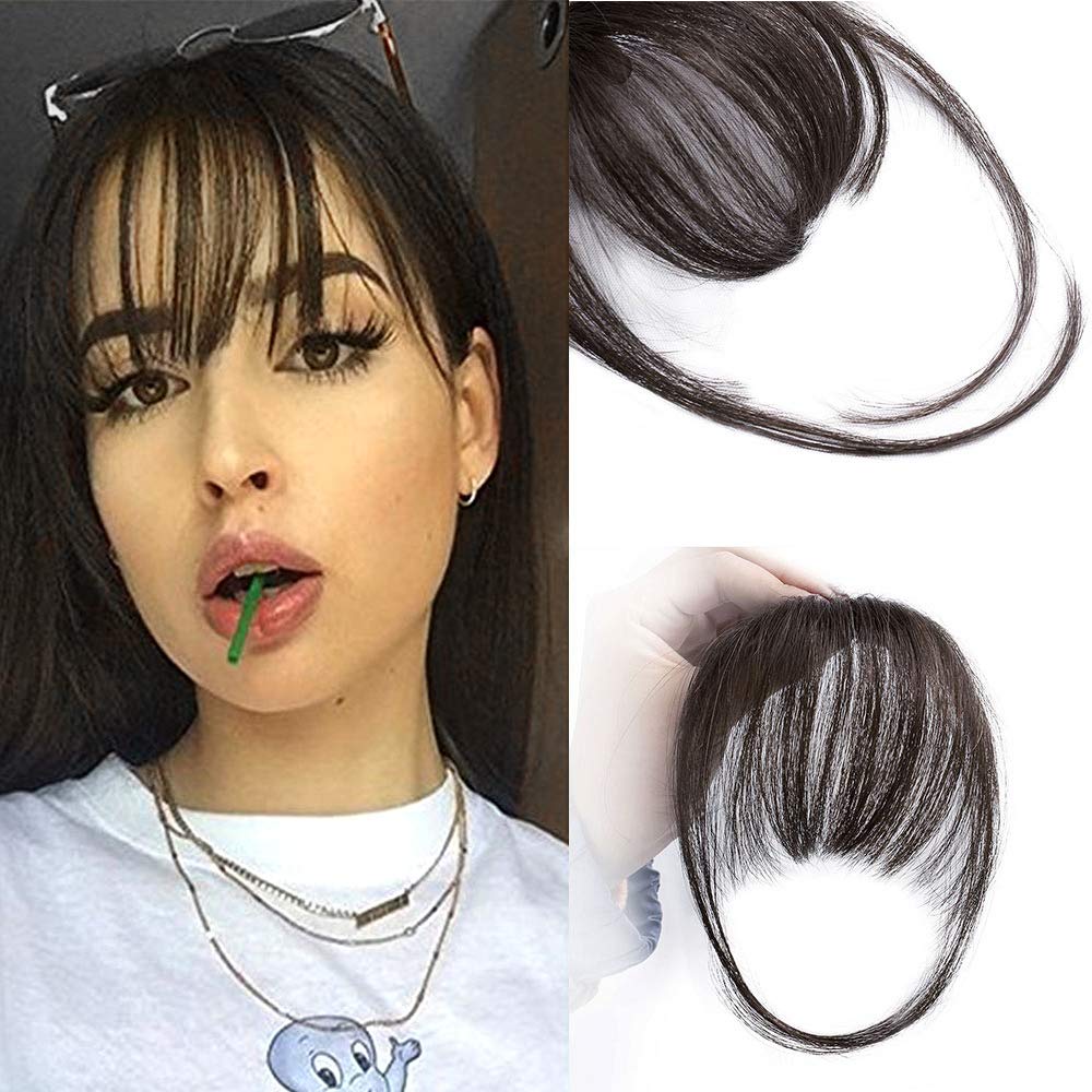 Grzywka Clip In 100% prawdziwe przedłużanie włosów Air Bangs