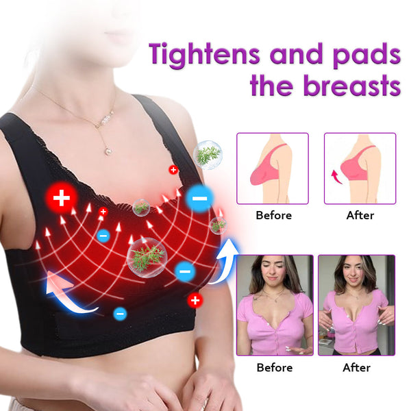 💁♀️Model 2025 Comfort Bra with Cross Front Staromodny koronkowy biustonosz z bocznymi zapięciami 🔥