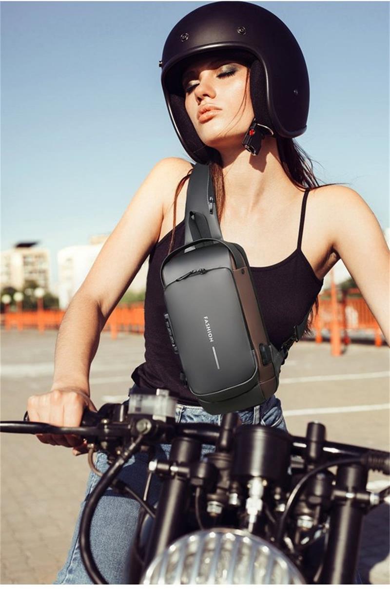 🎒🔋Wielofunkcyjna sportowa torba na ramię z ładowaniem USB i zabezpieczeniem przed kradzieżą