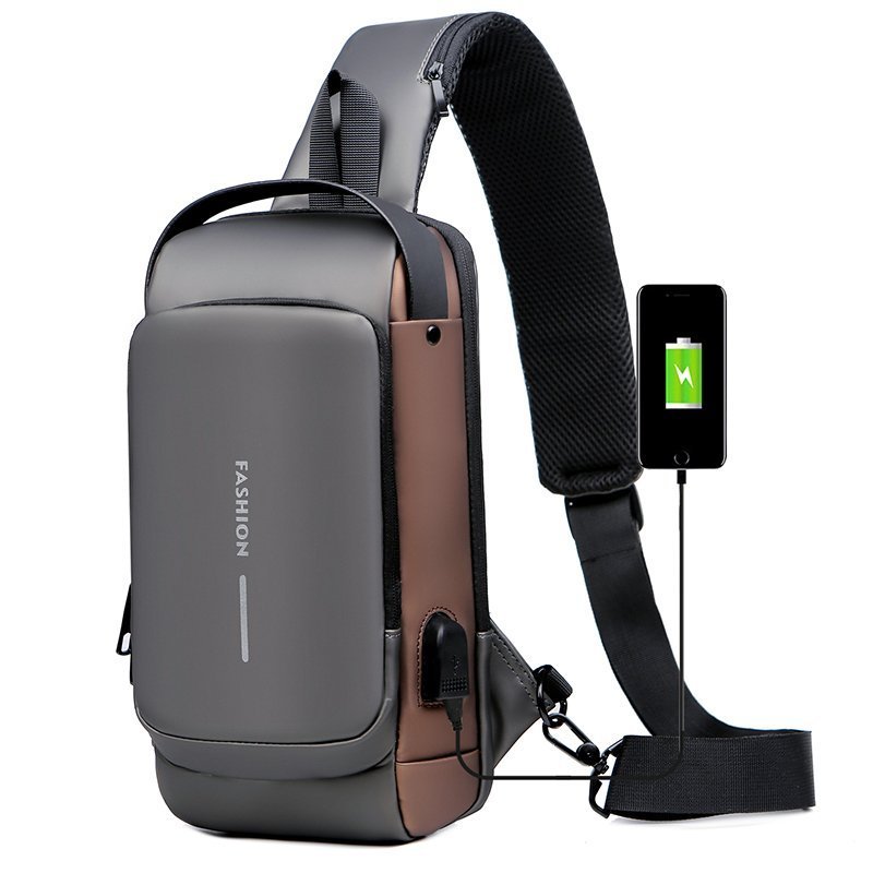 🎒🔋Wielofunkcyjna sportowa torba na ramię z ładowaniem USB i zabezpieczeniem przed kradzieżą