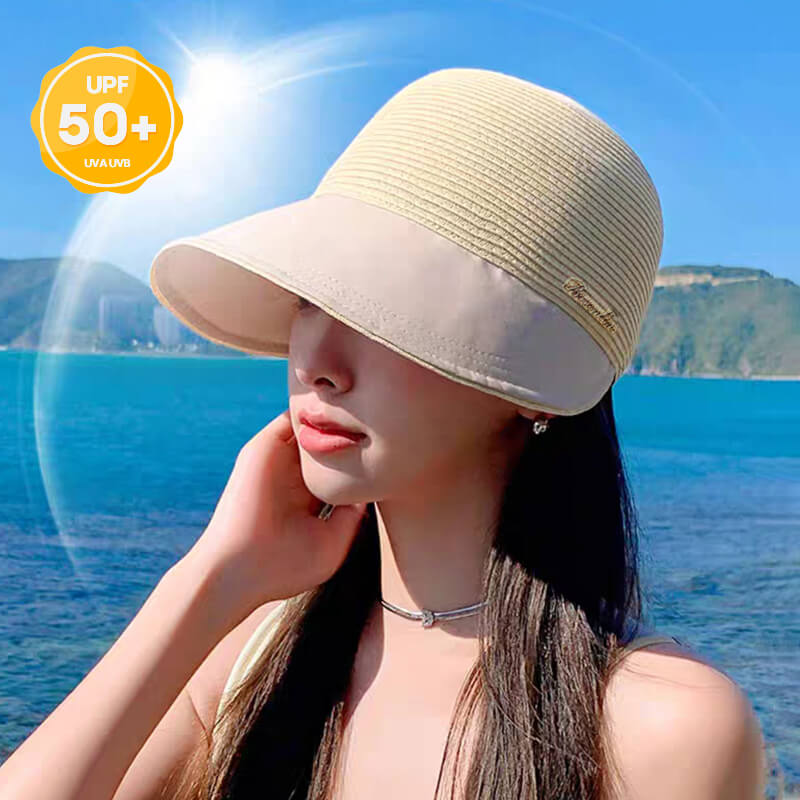 💁♀️49 procent zniżki👒Damski kapelusz przeciwsłoneczny z dużym rondem na letnie wyjścia na plażę ☀