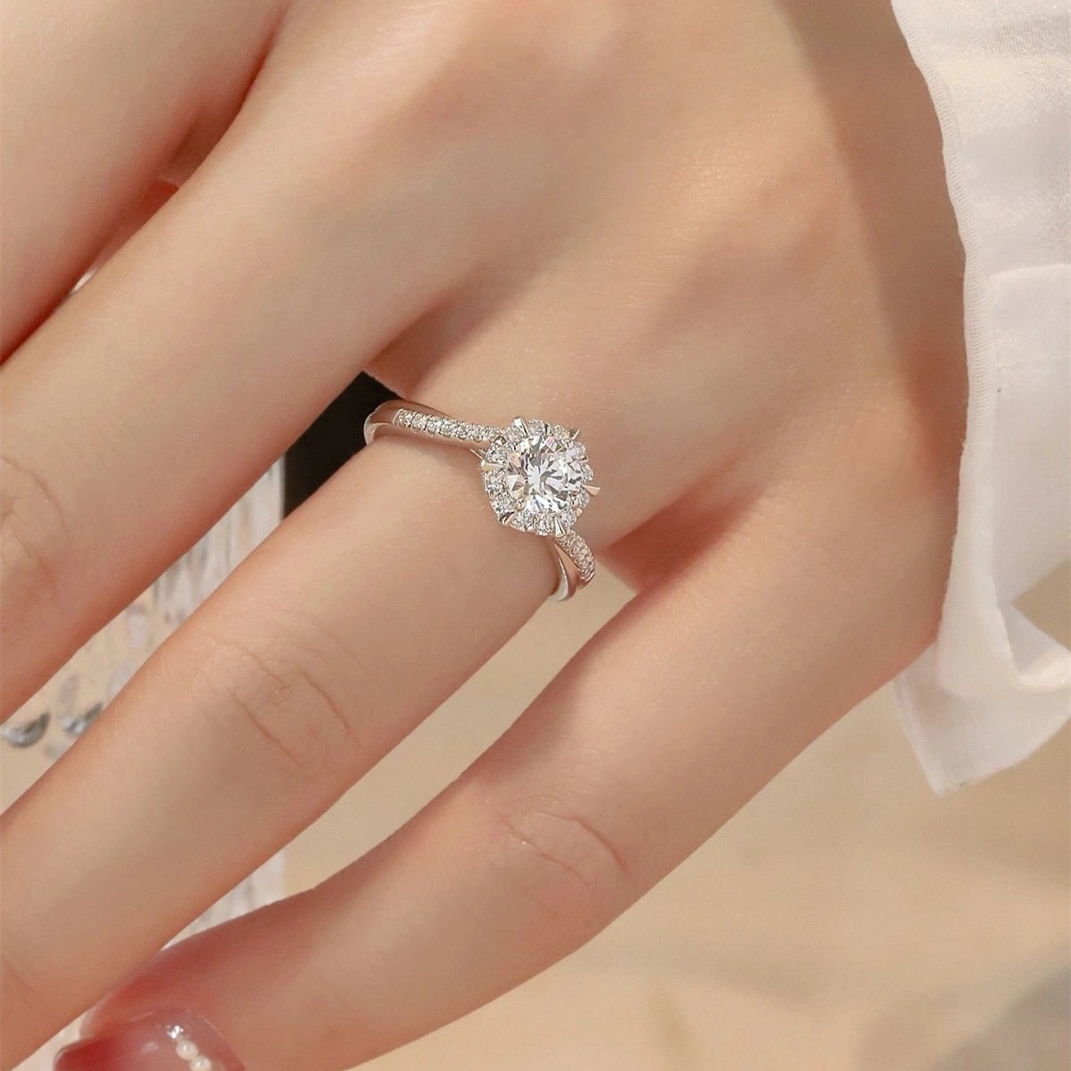 💍Pierścionek z moissanitem od gwiazd - 👩Matka i córka👧