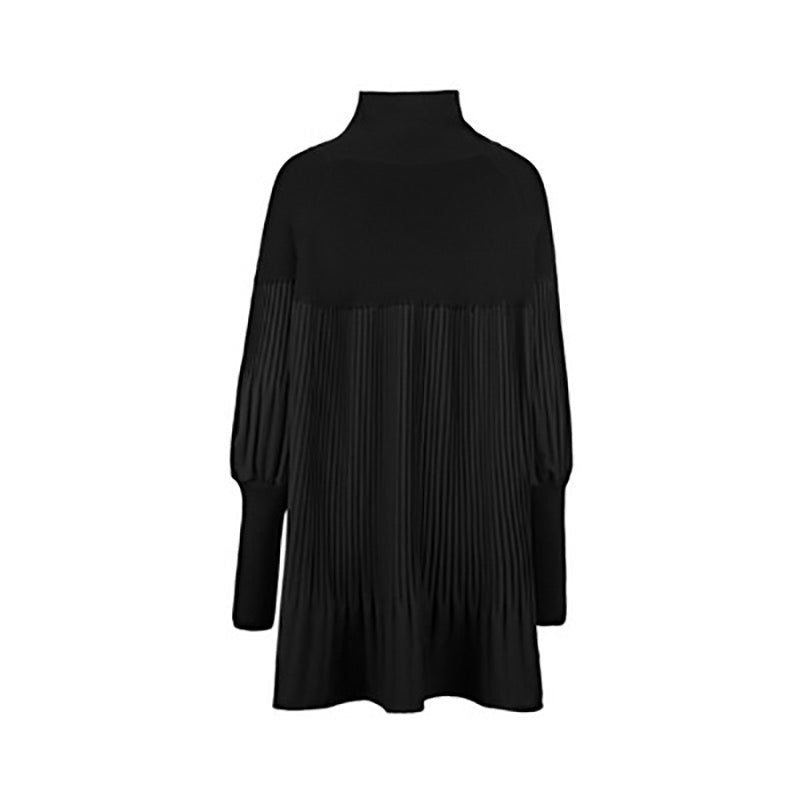 👩✨2023 Super gorąca dzianinowa sukienka z rękawami w jednolitym kolorze w rozmiarze plus size